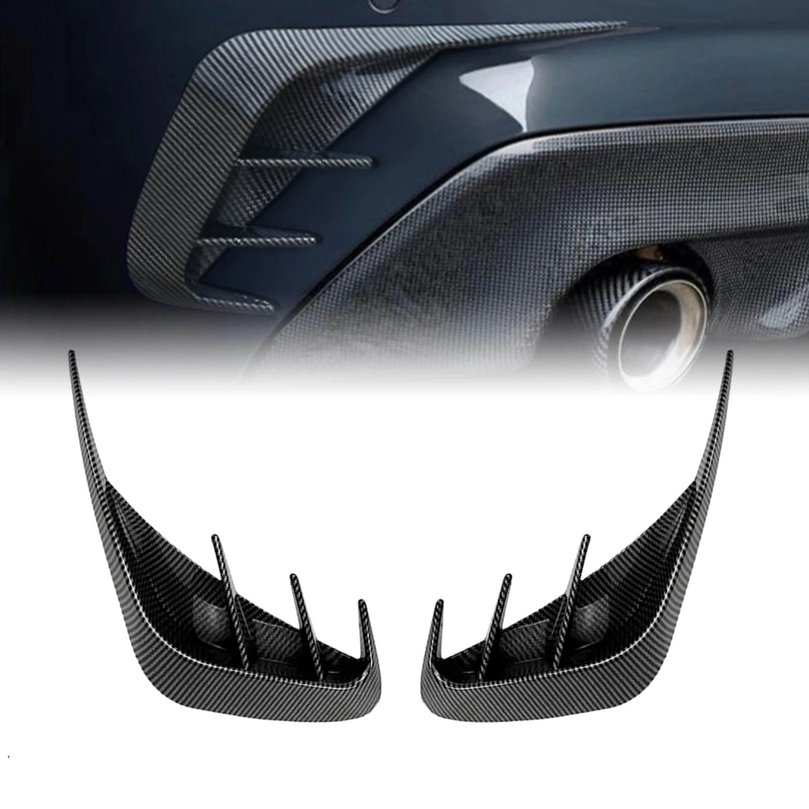 

Rear Bumper Side Air Vent Cover Trim For BMW 3 Series G21 Wagon Touring M Sport 2019-2022 Boot Lower Splitter Spoiler Canards