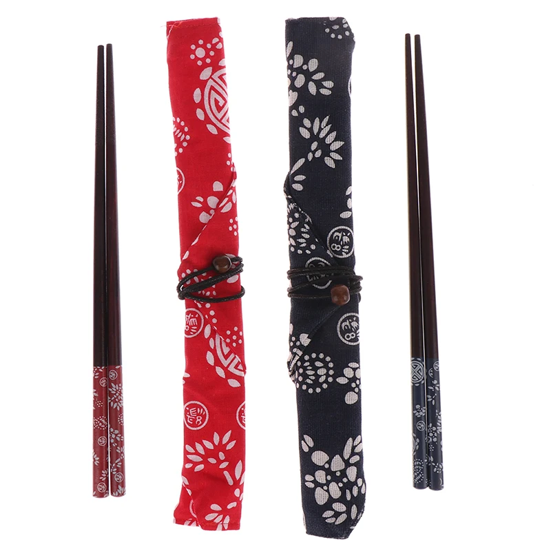 Japanese Chopsticks With Box Set Natural Ironwood Handmade Value Gift Sushi Chinese Food Reusable Portable Travel Tableware