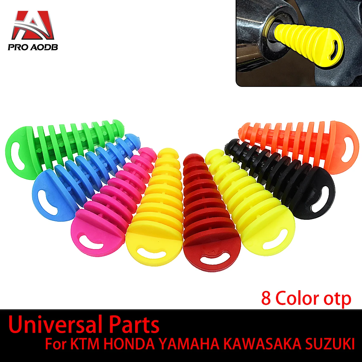 Motocross Universal Parts Muffler Exhaust Wash Plug Wash Plug Motorcycle Dirt Bike Stroke With Rubber Exhaust