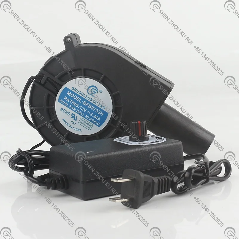 New High Quality DC 12V 2.94A 9733 Air Cooler Blower Fan With Variable Speed Controller Portable Air Blower BFB9733H Cooling Fan