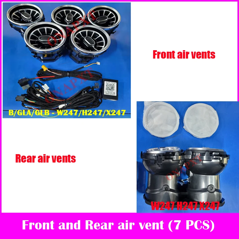 Led Voor Benz A/C/E/S/V/Cla/Gla/Glc W176 W205 w213 W222 W447 W117 W156 X253 Bluetooth App Nozzle Omgevingslicht Air Vent Turbine