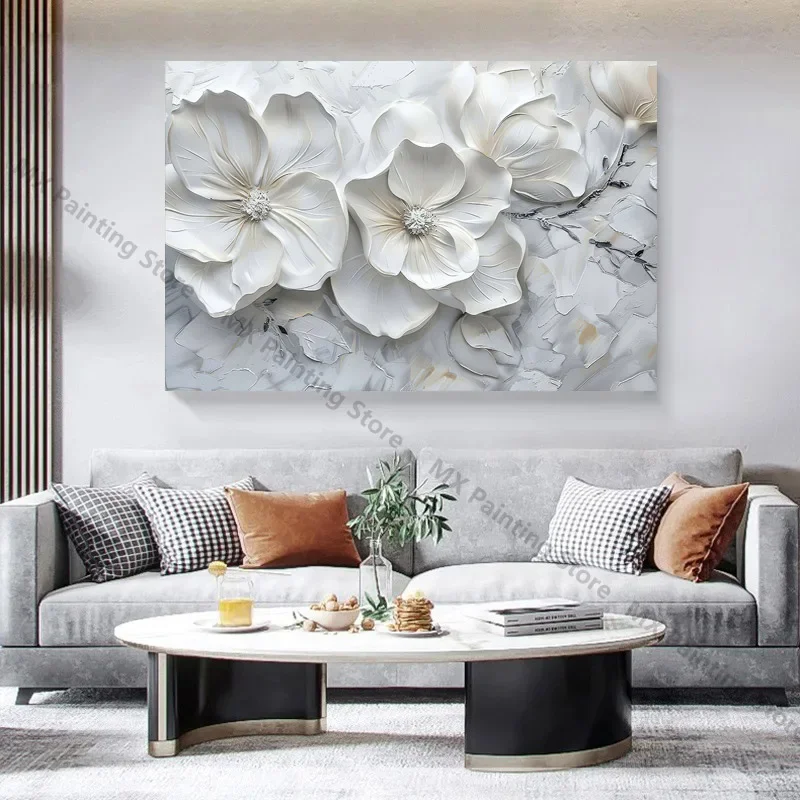 Frameless Canvas PaintingAbstract Gray Art With Gold Plants Leaves Flowers On Canvas Paintings,Home Decor,Modern Print Poster Wa