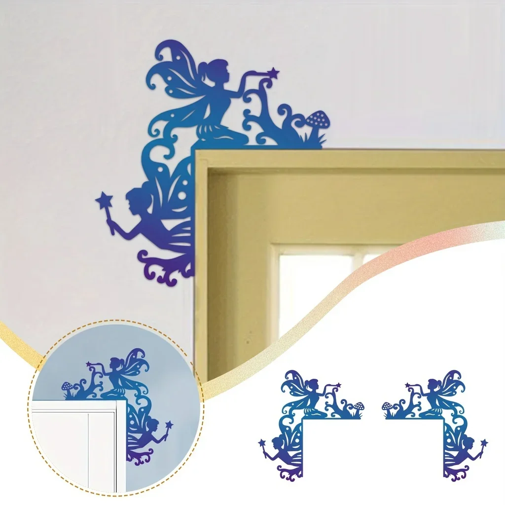 

1pc Iron Crafts Colorful Gremlins Home Decorative Wall Stickers Door Corner Decoration Door Frame Corner Decoration Hanging Art