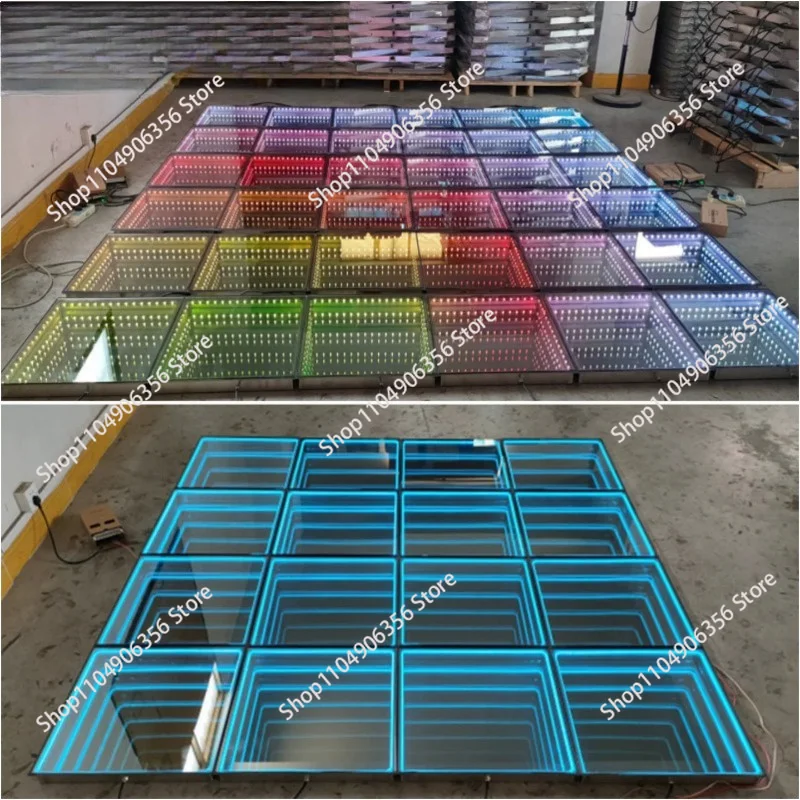 for Dj disco panel tile toughened glass light up 3d led dance floor