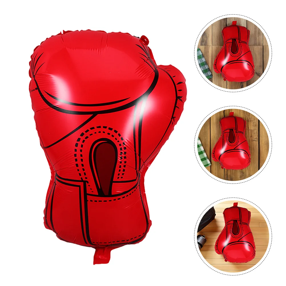 

10Pcs Boxing Themed Aluminum Foil Balloons Glove Shape for Sports Birthday Parties Wrestling Decoration Boxing Party Supplies