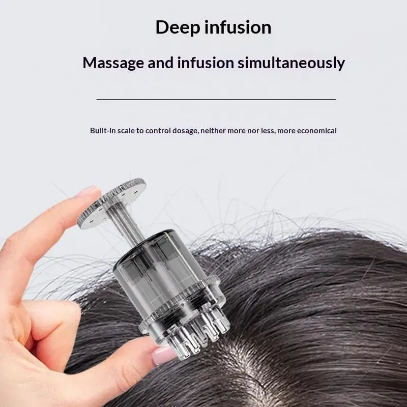 Scalp Foam Applicator Comb Mini Scalp Massage Brush Hair Oil Gel Guide Comb Applicator Bottle Massager Hair Care Tool