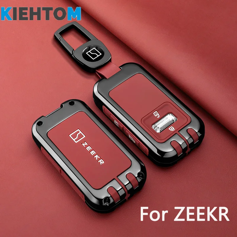 Metal Car Key Case Cover with Keychain for 2026 Zeekr 8X Max Ultra+ & Zeekr 9X 009 Dedicated Key Fob Protector Shell