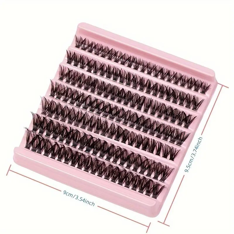 50P DIY eyelash bundle 140pcs D-roll eyelash extension, single eyelash looks like an extended fluffy false eyelash