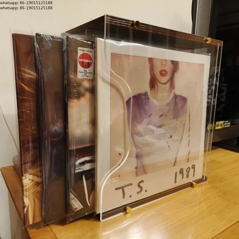 Vinyl Record Storage Box Album Display Stand for CD DVD Compact Disc Holder Acrylic Storage Organizer
