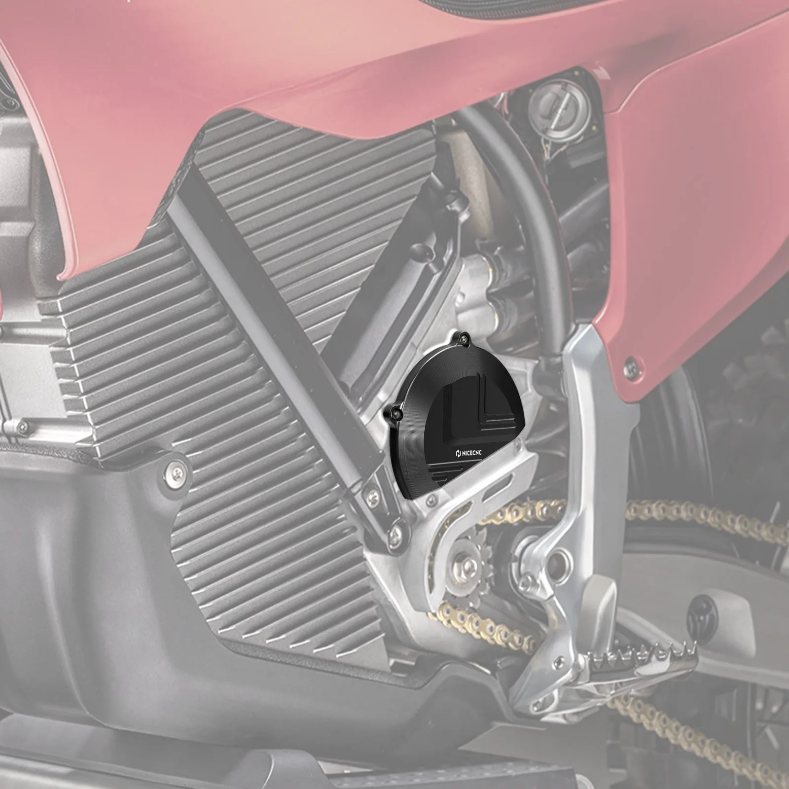 

NICECNC For Stark Varg EX Motor Cover Electric Dirt Bike Large Left Motor Guard Aluminum Protection For 2025 2024 STARK VARG MX