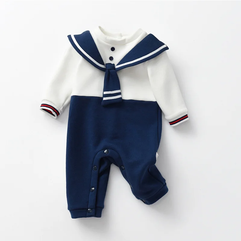 الوليد الصبي السروال القصير الخريف الشتاء بحار طوق المرقعة زائد الصوف طفل الفتيان حللا 0-1Y الفتيات داخلية وزرة #2