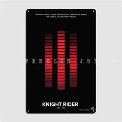 Knight Rider Metal Sign  Retro Club Party Wall Decor Vintage Bar Tin Poster Plaque for Home Office Man Cave or Garage