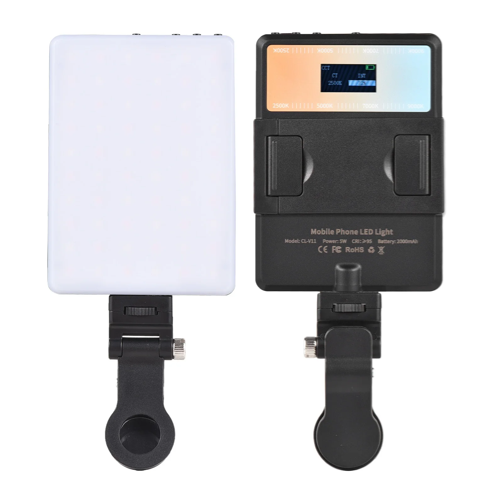 

Фотографическая лампа RGB 5 Вт, двухцветный светодиодный светильник, карманный светильник для видеоблогов, цветовая температура 2500K-9000K, регулируемая яркость, с ЖК-экраном, 78 светодиодов