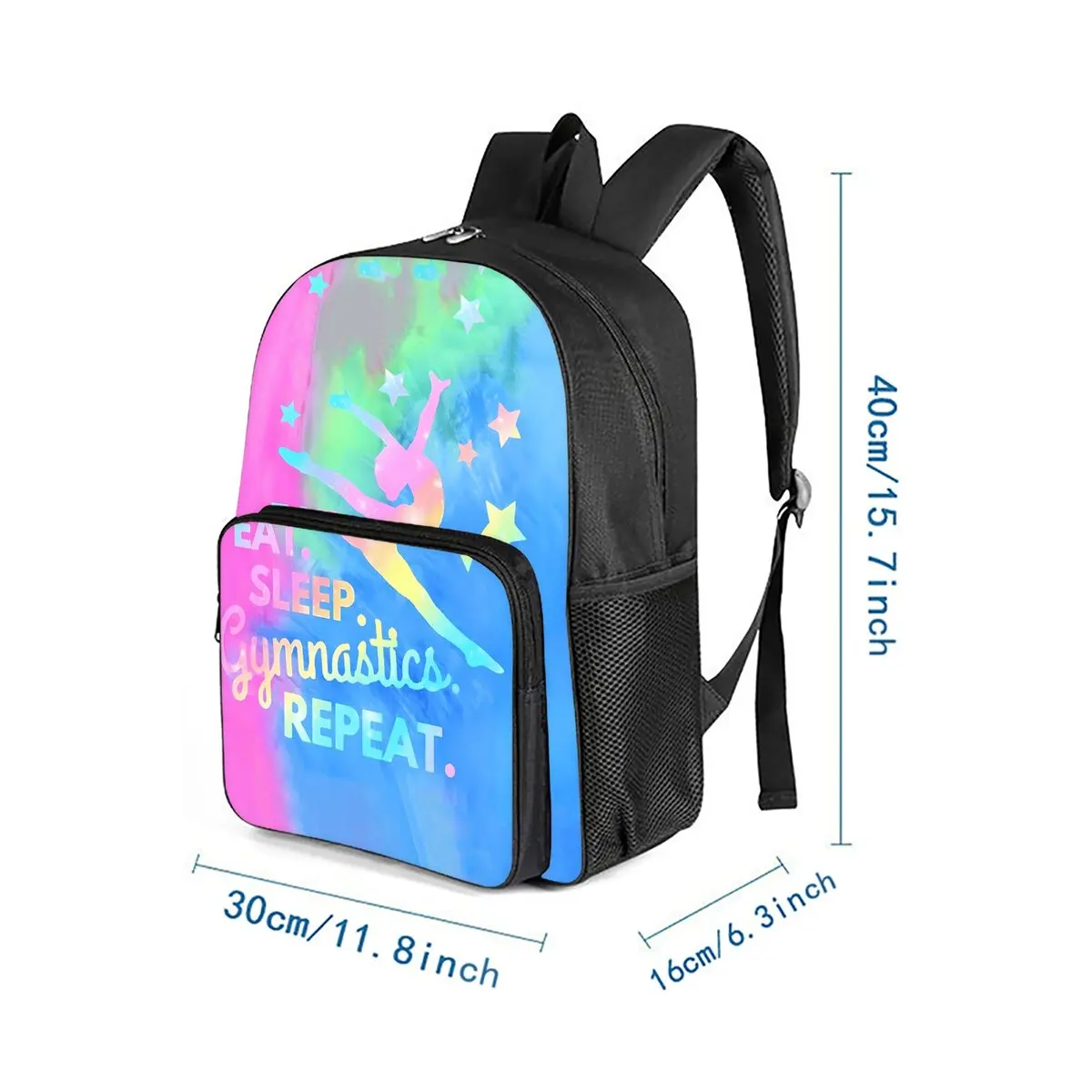 Yoga Dance Print Square Front Pocket Backpack Large Capacity for Boy/Girls Best Gift 2D  Cartoon Children's School Bag