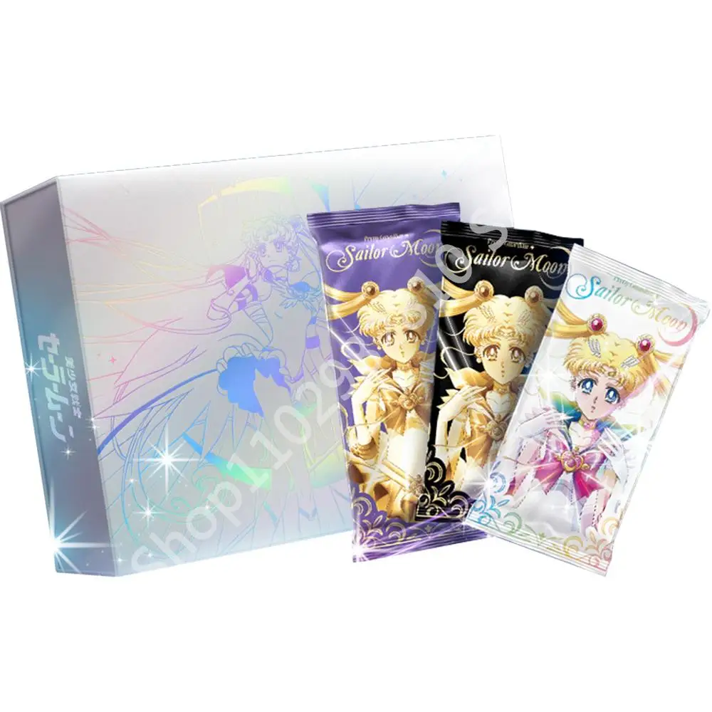 

4BOX Sailor Moon Card 30th Anniversary Eternal Crystal Series Pretty Guardian Full Flash Edition Special PR Card Kids Toy Gifts