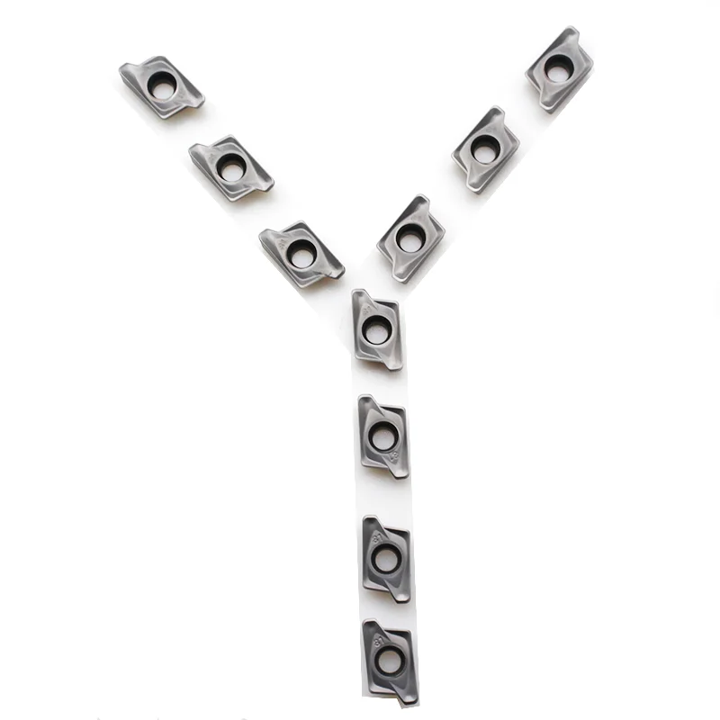 Lame de fraisage à épaule en carbure LF6018, tour CNC RT070204, RT070204R-81 RT100308R-81, 10 pièces