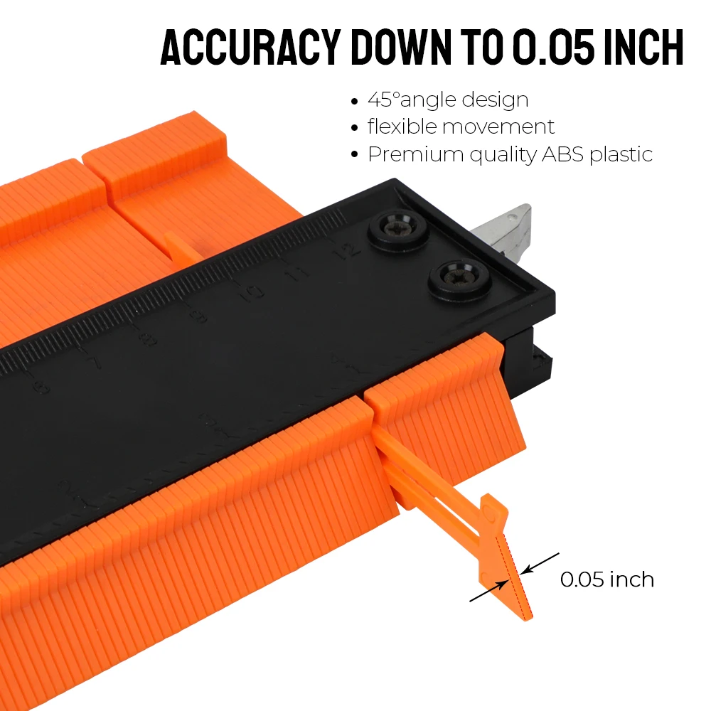 Imagem -04 - Lock Contour Gauge Liga Edge Shaping Régua de Madeira Medida Laminados Azulejos Meethulp Gauge Perfil Duplicator Tool Ajustável