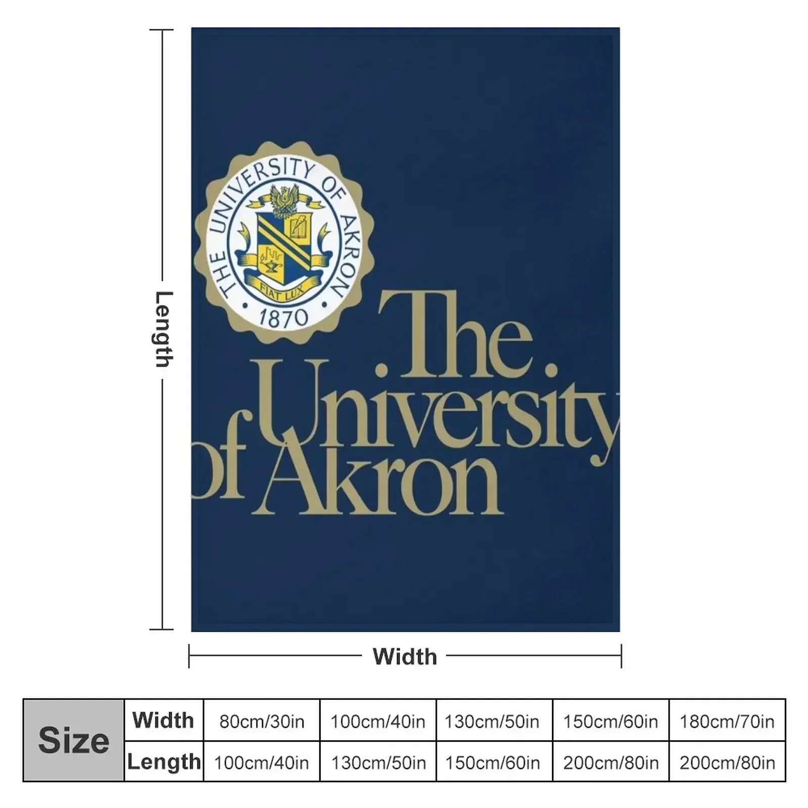 University of Akron Throw Blanket christmas decoration Travel Single valentine gift ideas Blankets