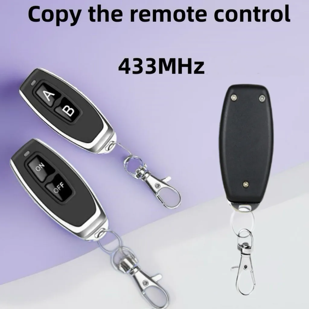 433MHz RF Remote Control Wireless Transmitter 2 Buttons for Garage Door/Gate Opener Home Automation Car Alarm