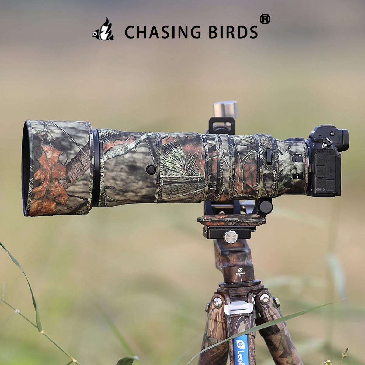 CHASING BIRDS camouflage lens coat for Nikon Z 180-600 mm F 5.6-6.3 VR waterproof and rainproof lens protective cover NIKKOR