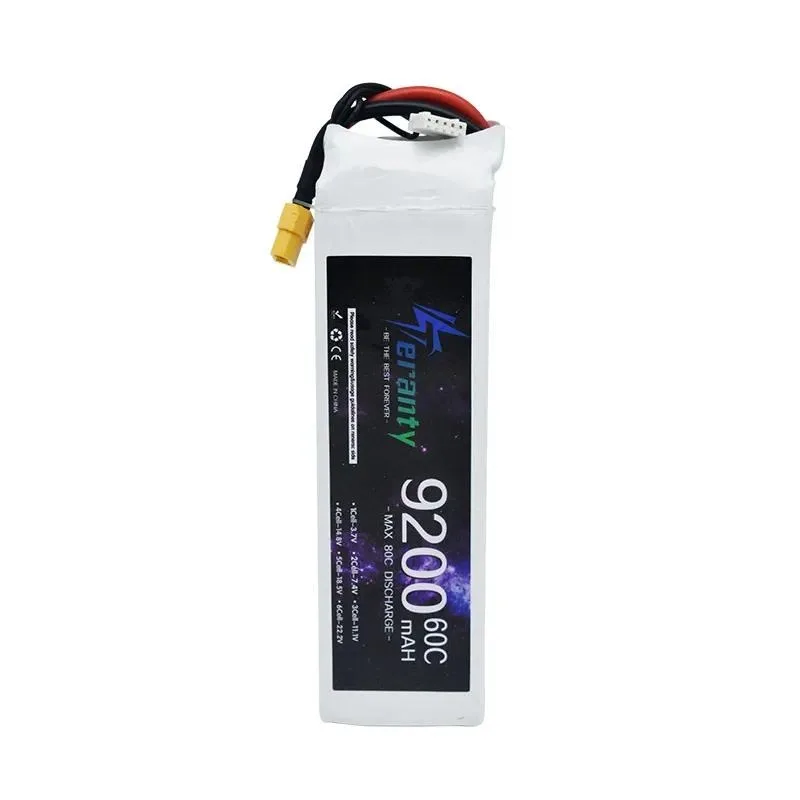 for Drone Model Aircraft 9200mAh 4S 14.8V 60C High Rate Lithium Battery for RC Car Ship Electric Model Toy