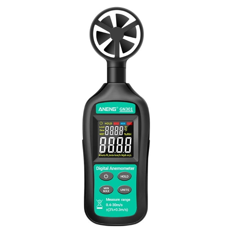 

Digital Anemometer Wind Speed Meter Measures Wind Speed Temperature Wind