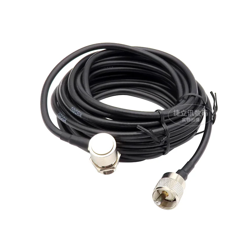 Cabo de Extensão Antena para Rádio CB, Rádio Ham, Transmissor FM, Conector Pigtail, Macho para UHF, PL259, RG58, UHF, SO239