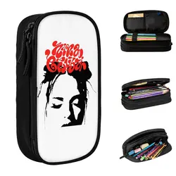 Boîte à stylos de grande capacité CrucChuba Tour 2024, fournitures scolaires de chanteur de musique, sac à crayons double couche, sacs de maquillage pour filles, cadeau