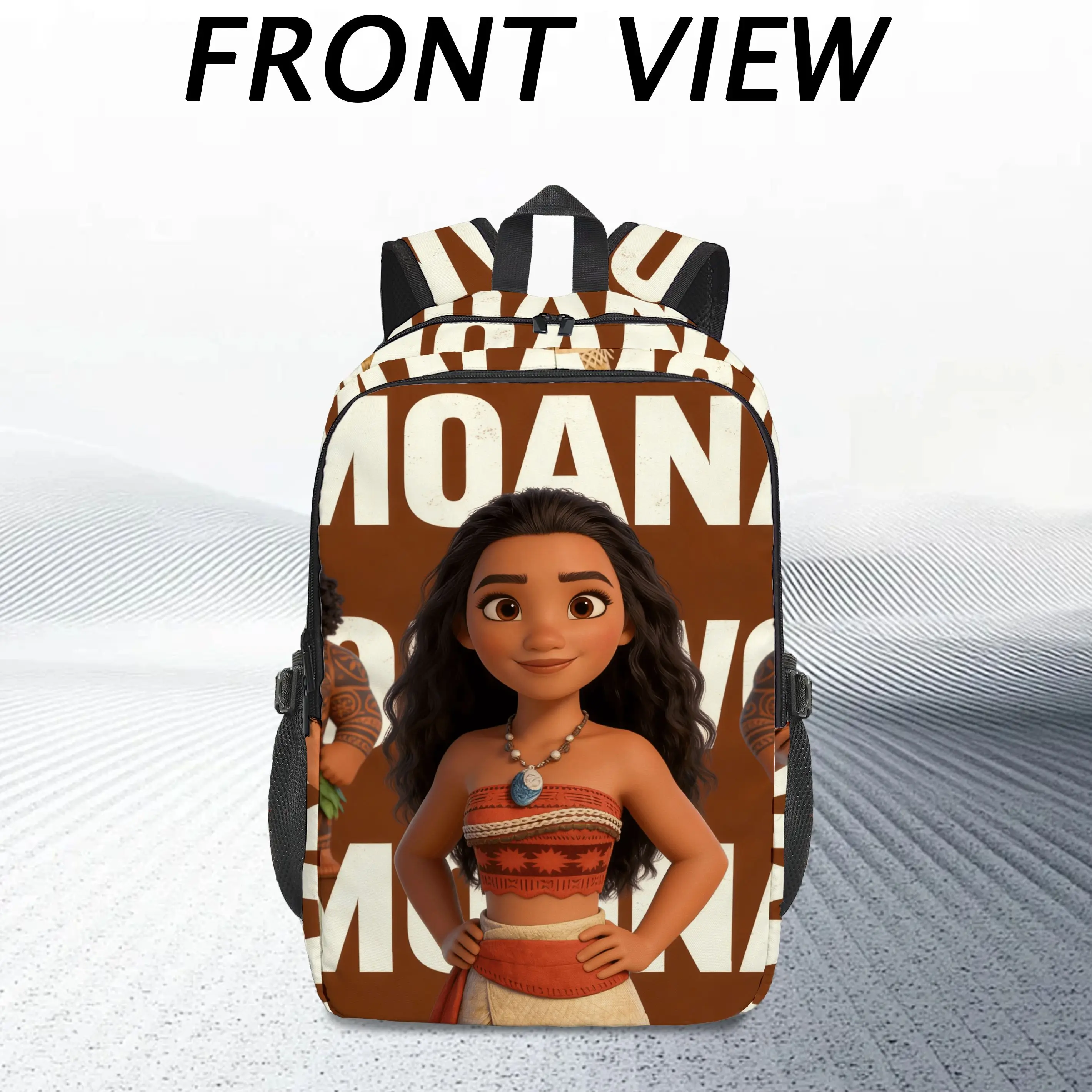 

1 шт. тематический рюкзак Moana, многослойная сумка на двойное плечо большой вместимости серии Maillard Color