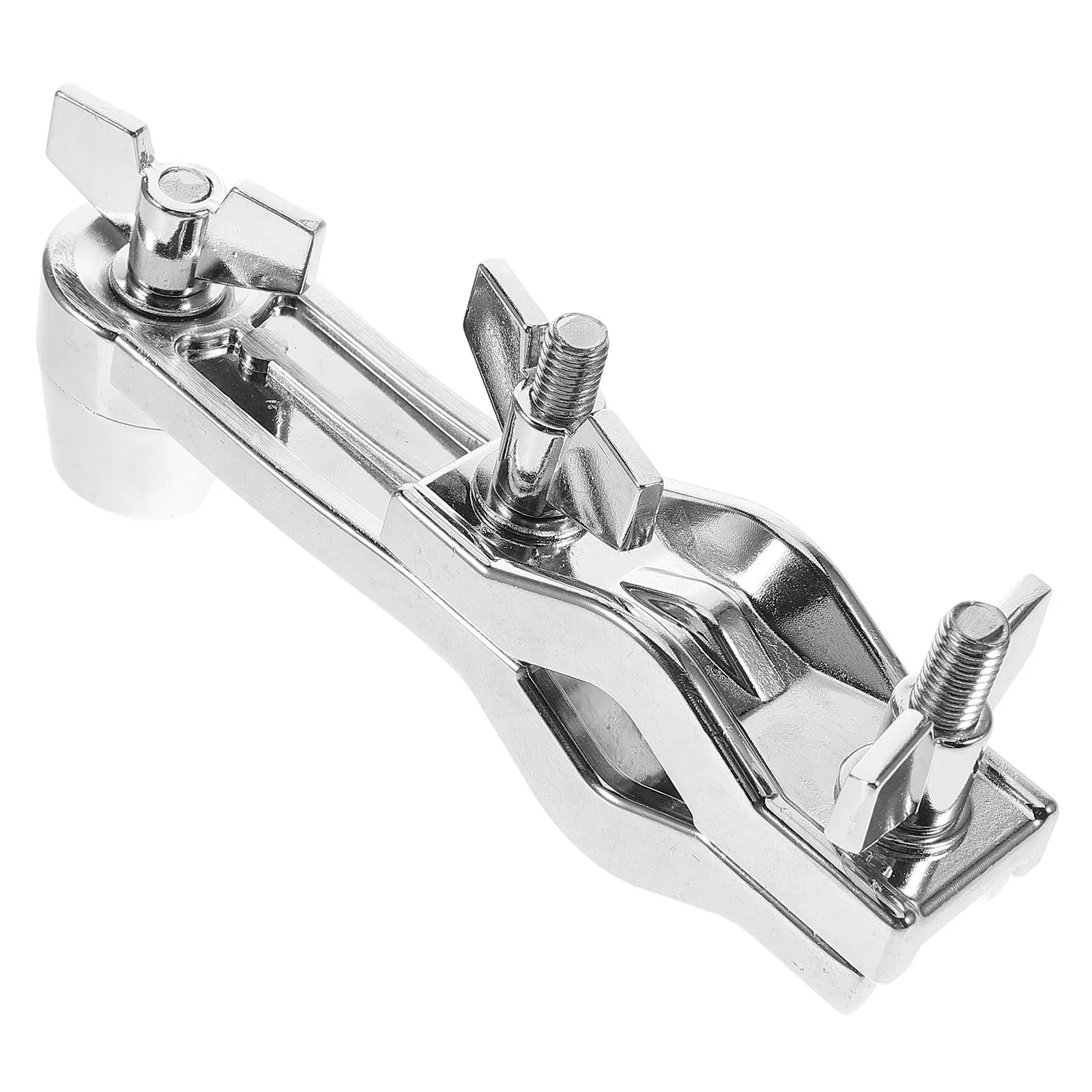 

Drum Clamp Extension Rack Clipping Cowbell Holder Musical Instrument Stand Fixing Clips Bracket Silver cowbell mount extension
