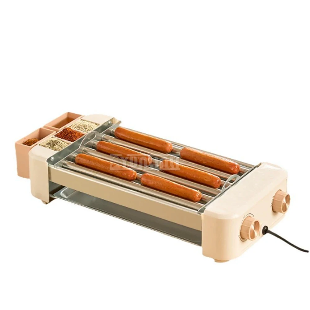 Многофункциональный 6-рулонный гриль для хот-догов, автоматическая вращающаяся жаровня для колбас, машина для приготовления хот-догов, машина для завтрака F-103