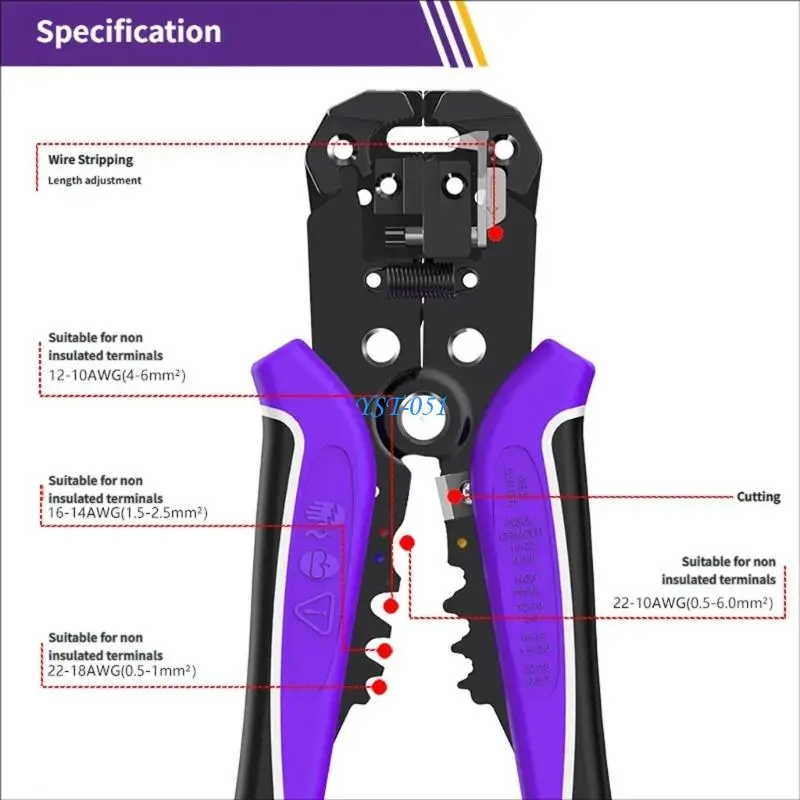 E15A Professional Grade Wire Stripper With Comfortable grip For Long Working Hour