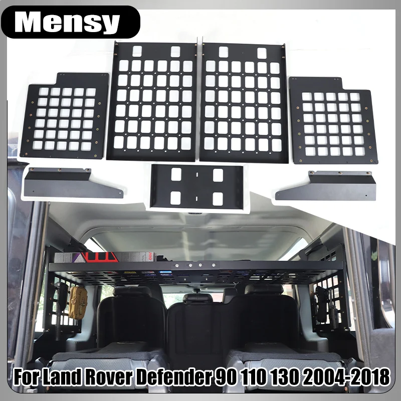 For Land Rover Defender 90 110 2004-2018 Aluminum Alloy Side Window Organizer Shelf Car Rear Trunk Storage Panel Debris Rack