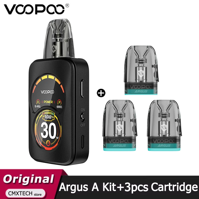الأصلي VOOPOO Argus A Kit 30W Pod Vape + 3 قطعة اضافية 3 مللي Argus Top ملء خرطوشة V2 0.4ohm أو 0.7ohm E السجائر اختياري