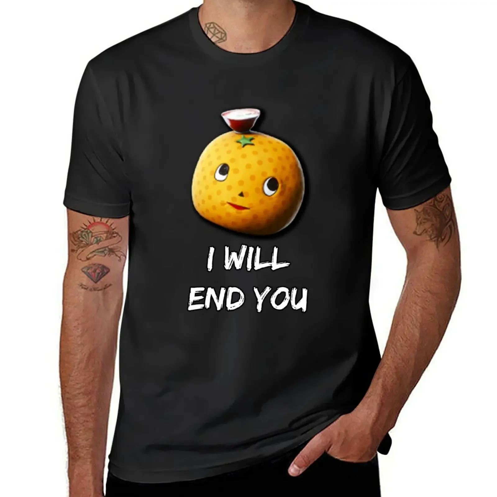 Ono Michio - I Will End You (Yakuza) T-Shirt boys animal print anime stuff T-shirts for men cotton