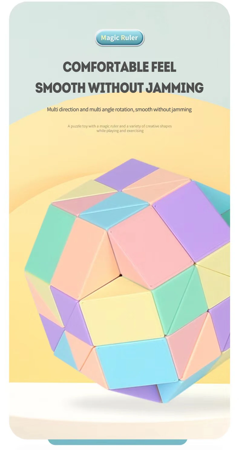 Magic Ruler Puzzle Maze Toy Hand Game Case Box Fun Brain Game Challenge Toys Antistress Twist Snake Folding Toy (36)