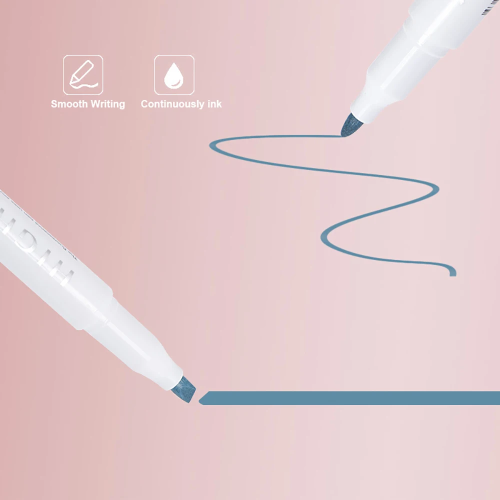 5 قطع من أقلام التحديد ذات الرأس المزدوج ذات قيمة عالية المظهر للملاحظات والرسم الخشبي والورق والحجر واللوازم المدرسية الفنية