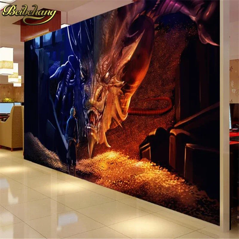 Custom photo murals dragon wall paper for living room papel de paede Pterosaur dinosaur mural wallpaper background TV  flooring
