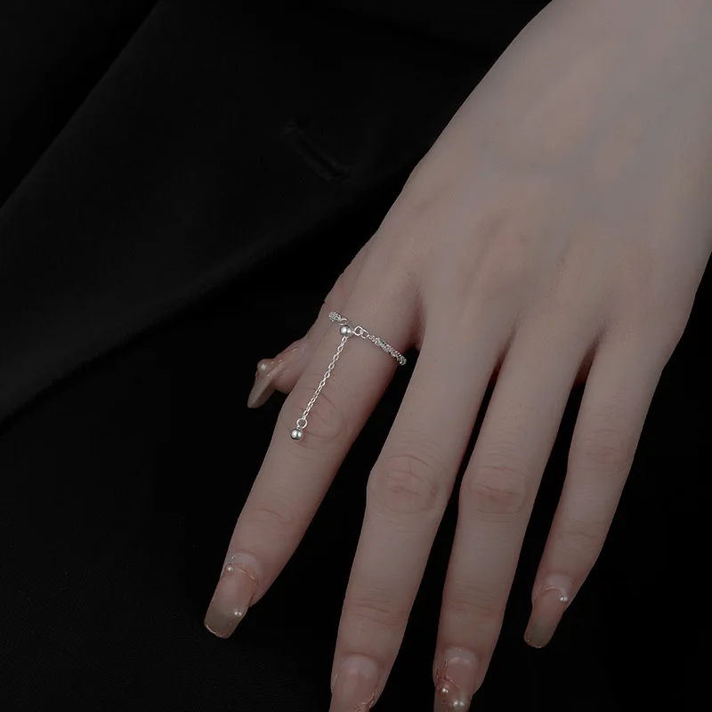 925 Sterling Zilveren Hoge Kwaliteit Cross Ketting Kwast Ring Voor Vrouwen Meisjes Koreaanse Eenvoudige Persoonlijkheid Mode Bruiloft Verjaardagscadeau