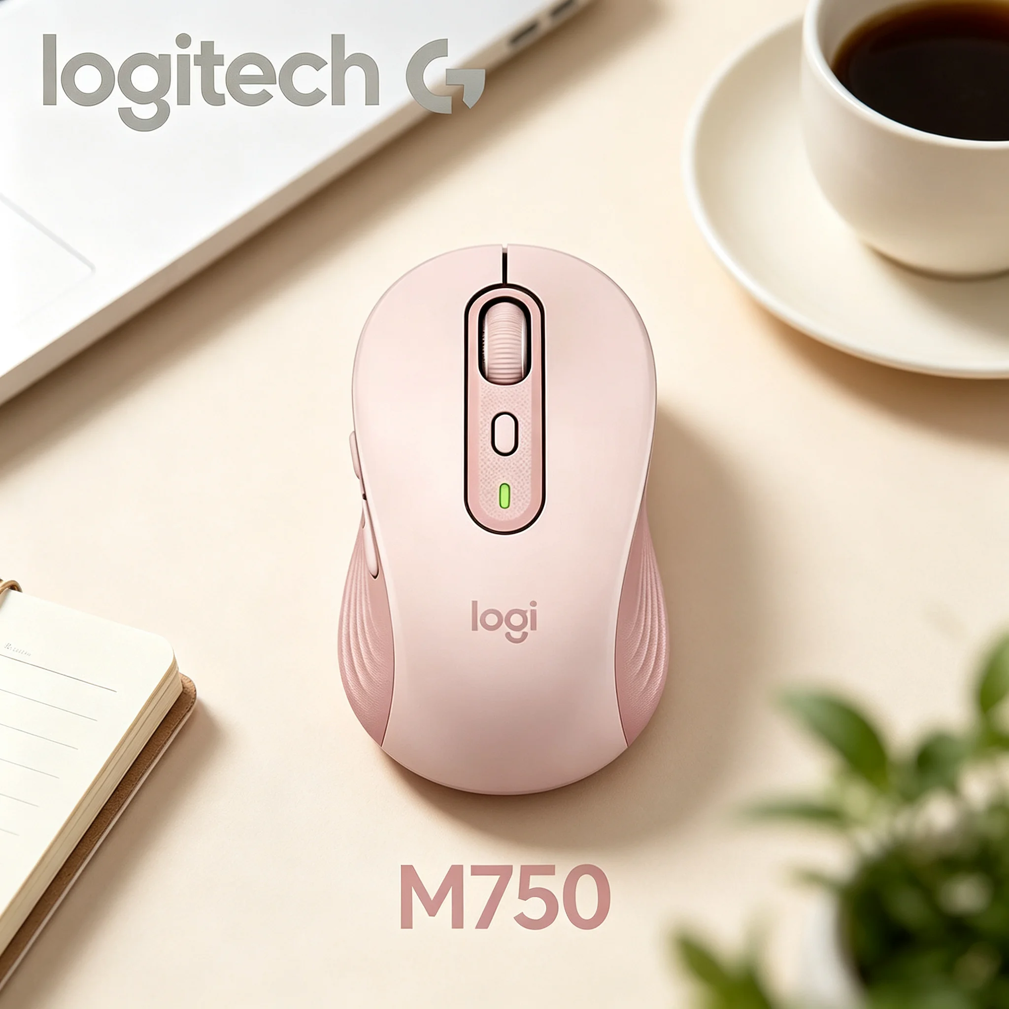 Logitech M750 Silent Click Wireless Mouse Ergonomic Grip For PUBG Battle Royale Game Play & Corporate Contract Office Daily Oper
