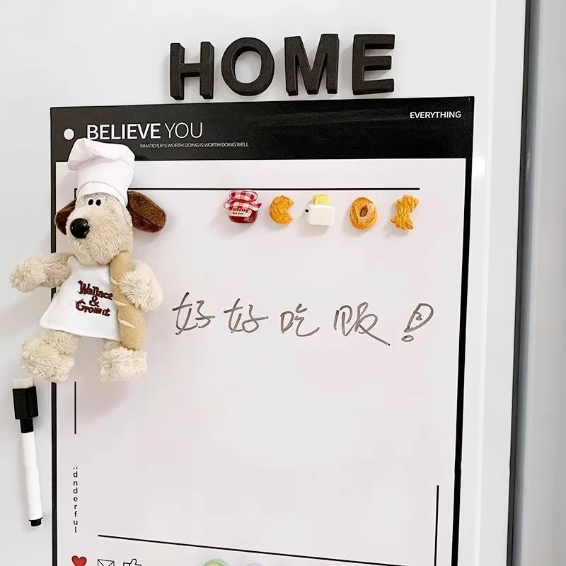 Erasable Whiteboard Fridge Magnet Calendar Message Note Pad Reusable DIY Decorative Refrigerator Memo Sticker