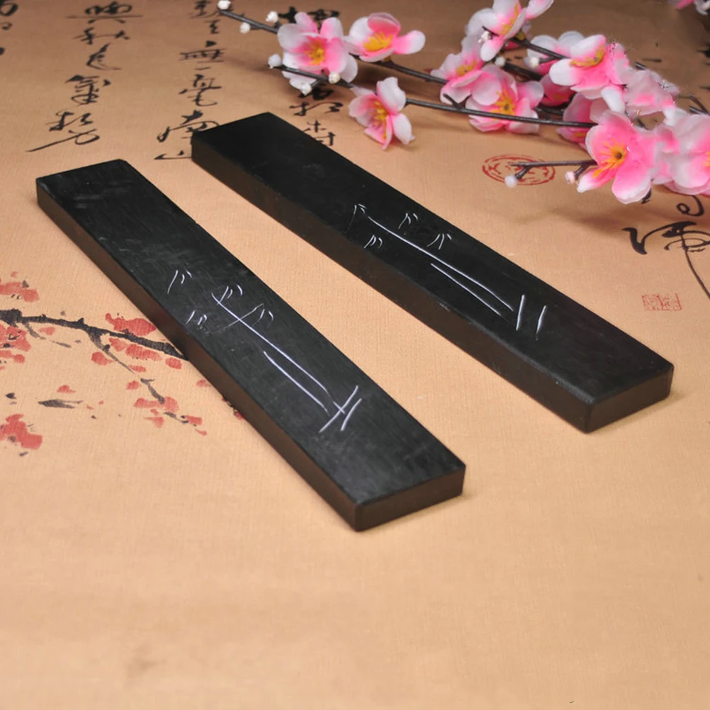 

4 Pcs Marble Ruler Stone Paperweight Calligraphy Stationery Chinese Tool Delicate Student