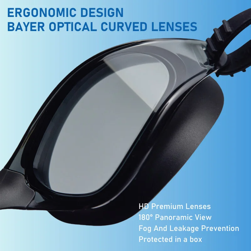 NEW Professional Racing Swimming Goggles Men Women HD Anti Fog Bayer Lens Water Sports Eyewear Swim Glasses Replaceable Nose Pad - Image 3