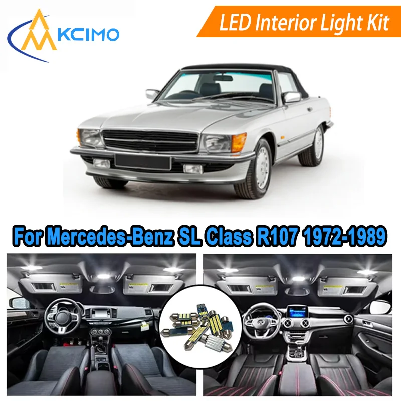 

Canbus LED Kit Interior Light Bulbs For Mercedes-Benz SL Class R107 1972-1989 ,Door Lights Super Bright Light Set Easy Install