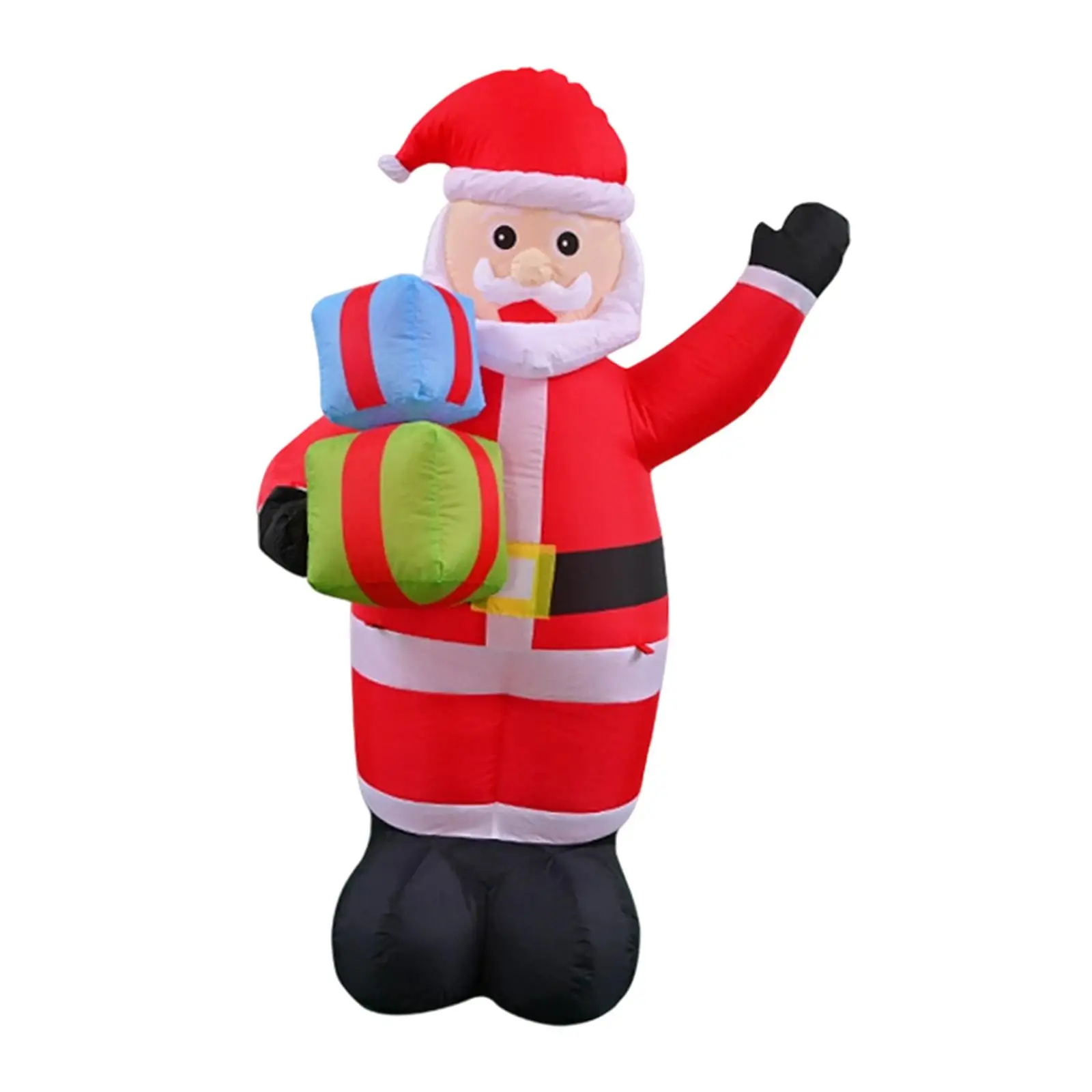 

Inflatable Santa Claus Christmas Yard Decoration Polyester Light Up Ornament for Holiday Outdoor Home Garden
