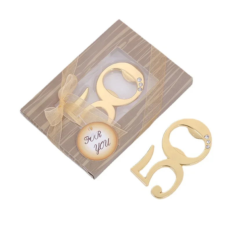 20 Units 50th Anniversary Party Small Gifts for Guests Alloy Beer Bottle Opener Favors Birthday Souvenir Adult Party Favors