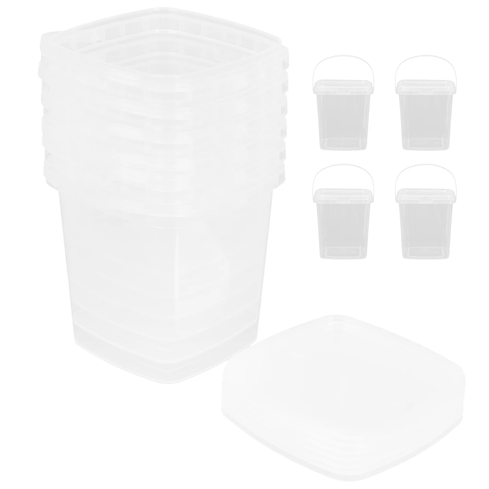 

10pcs Ice Cream Bucket Storage Container Reusable PP Freezer Household Tub Long Term Use Non Stick Smooth Interior