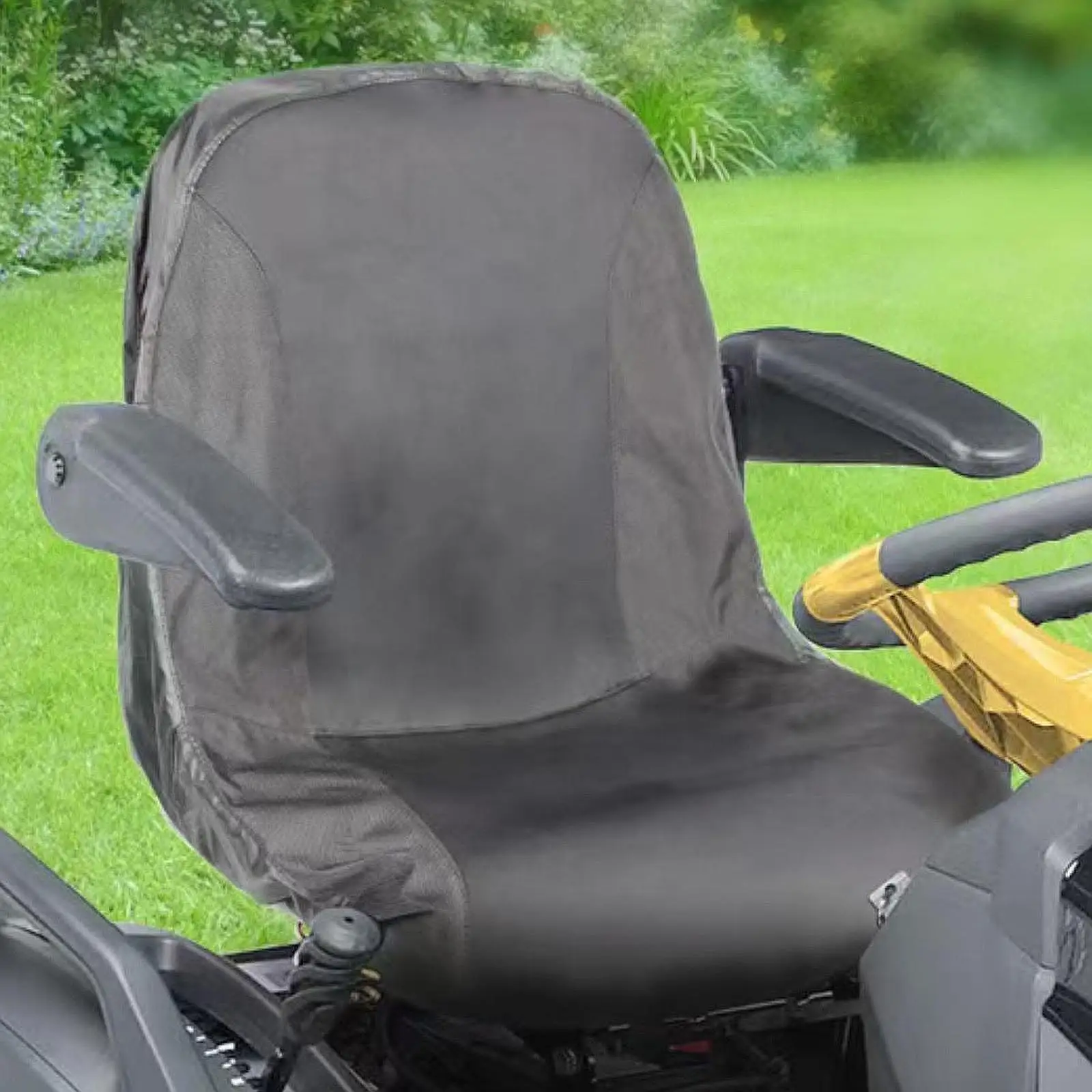 Riding Mower Tractor Seat Cover Waterproof Polyester Oxford with Storage Pocket