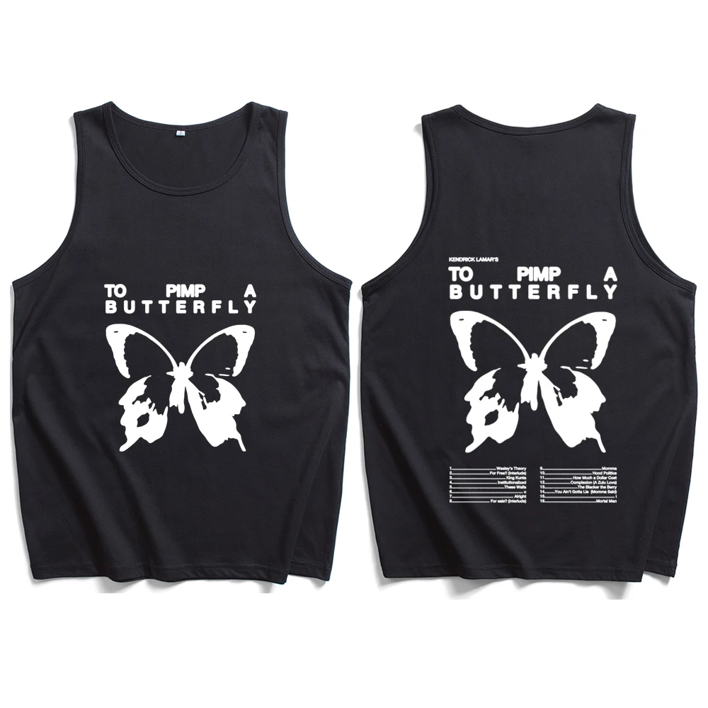 Kendrick Lamar To Pimp A Butterfly 2024 Tank Tops Vest T-Shirt Unisex T-shirt Sleeveless Summer Casual Regular Printing