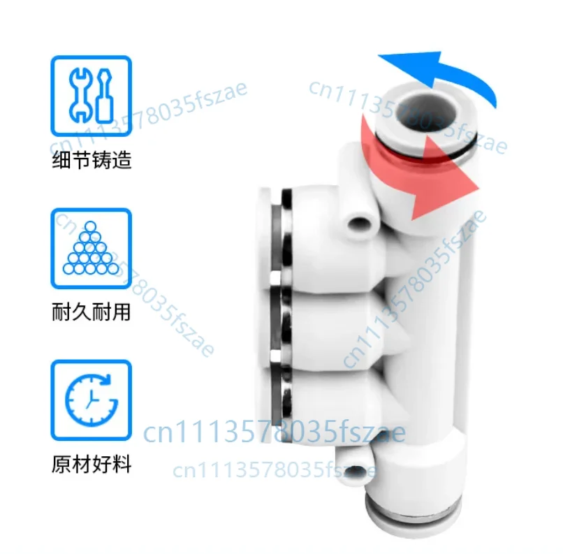 Accessories 5 pcs white five-way variable diameter pneumatic joint pkg6-4 8-6 10-8 12-8 12-10 8-4 10-6